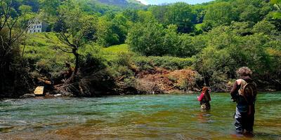 Pêche de la truite en dérive
