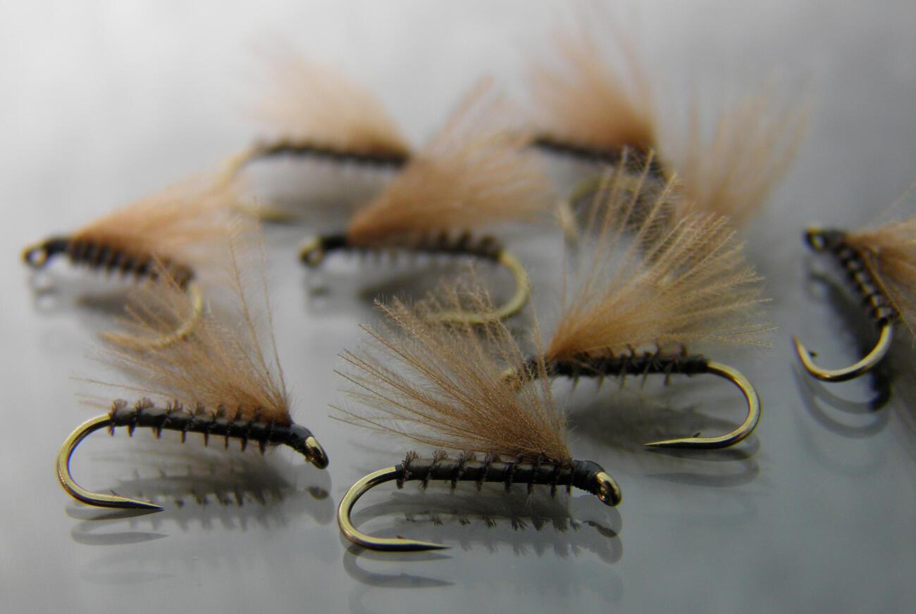 Une mouche sèche pour pêche à la mouche le martin-pêcheur