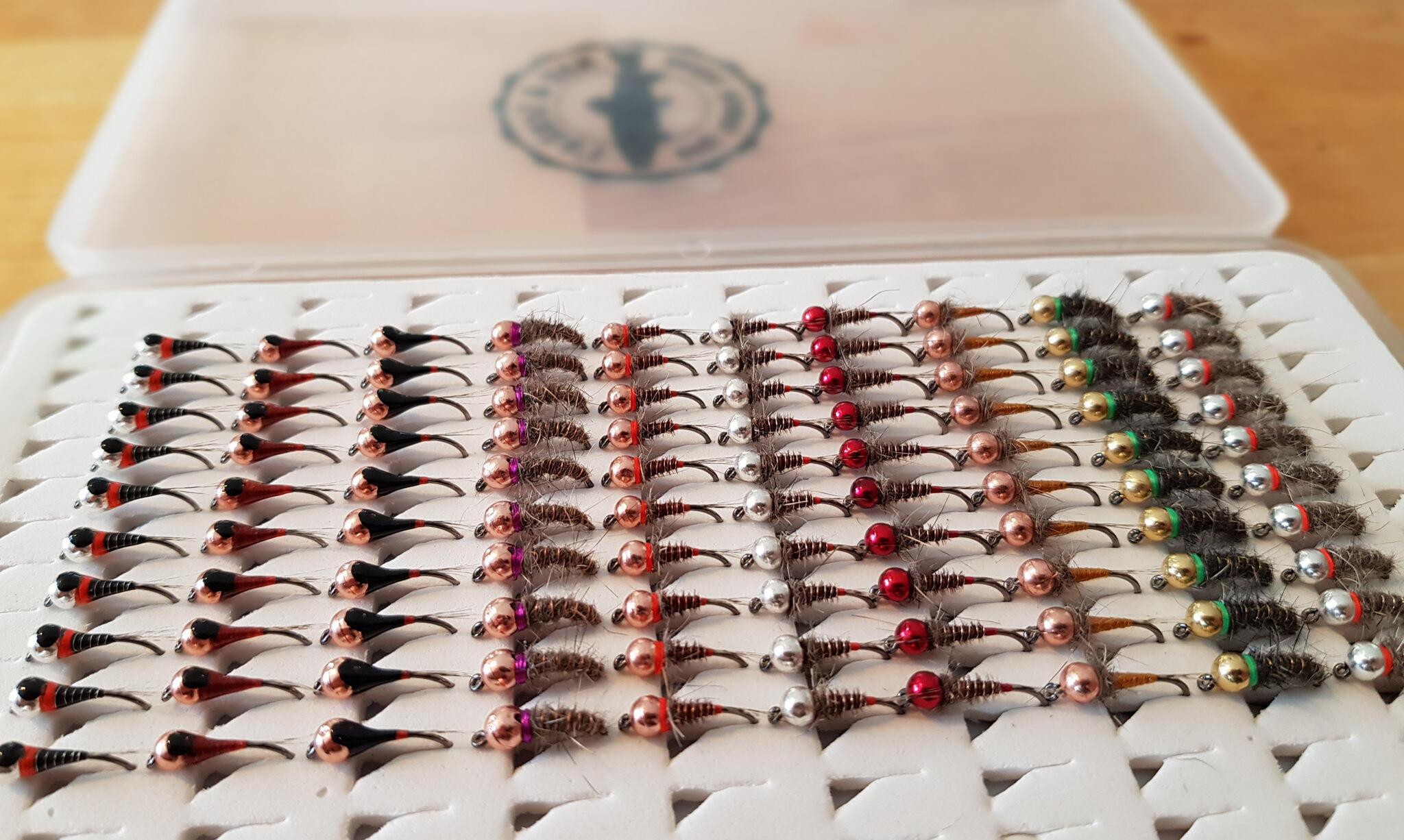 Lot De 18 Mouches De Pêche Nymphe Pour Truite Sans Ardillon - Tailles 10/12/14 (Queue De Faisan, Dial Bach)